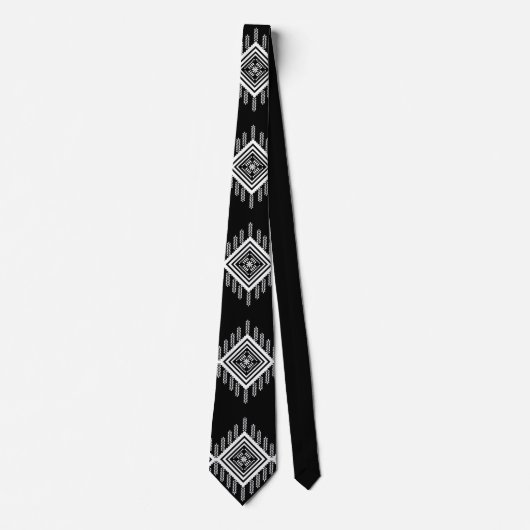Zwart-wit Tribal Art Stropdas (Voorkant)