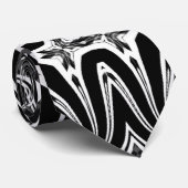 Zwart Wit Tribal Design Mannen Mode stropdas (Opgerold)