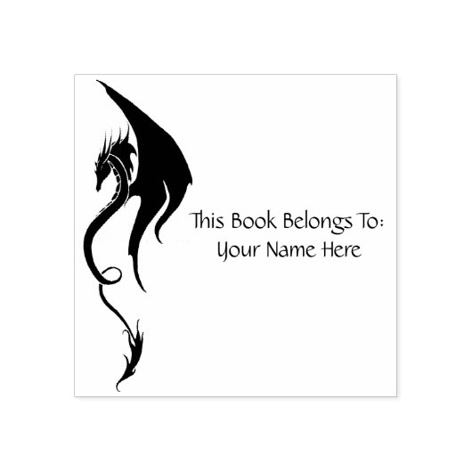 Zwart Wit Tribal Dragon Rubberstempel (Afrduk)