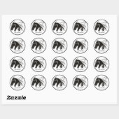Zwart-wit tribal paardenhoofd aangepaste sticker (Vel)