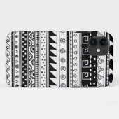 Zwart-wit tribalenpatroon Case-Mate iPhone case (Achterkant (horizontaal))