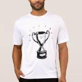 Zwart-wit Trofee Mannen Actief T-shirt (Voorkant)