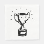 Zwart-wit trofee servet (Voorkant)