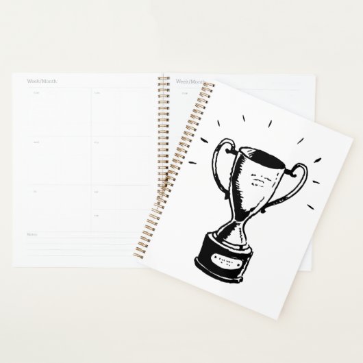 Zwart-wit Trofee Spiraal Planner (Display)