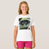 Zwart-wit tropische vlinder t-shirt (Voorkant volledig)