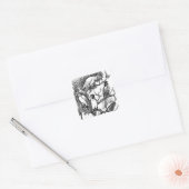Zwart wit tropische vogels  sticker (Envelop)