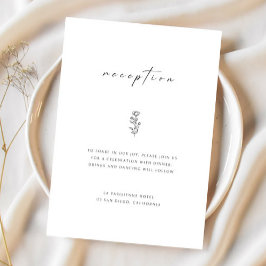 Zwart & wit trouwreceptie bijlage kaart