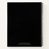 Zwart-wit Tulpen Spiraal Notitieboek (Achterkant)