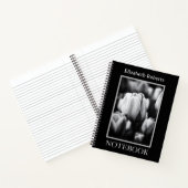 Zwart-wit Tulpen Spiraal Notitieboek (Binnen)