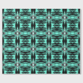 Zwart Wit Turquoise Ombre Moderne Abstracte kunst Cadeaupapier (Vlak)