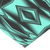 Zwart Wit Turquoise Ombre Moderne Abstracte kunst Korte Tafelloper (Hoek)