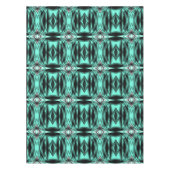 Zwart Wit Turquoise Ombre Moderne Abstracte kunst Tafelkleed (Voorkant)
