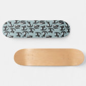 Zwart-wit Tuxedo Cat Fun Patroon Skateboard (Horizontaal)