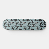 Zwart-wit Tuxedo Cat Fun Patroon Skateboard (Horizontaal)