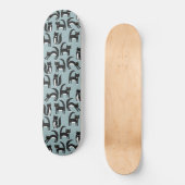 Zwart-wit Tuxedo Cat Fun Patroon Skateboard (Voorkant)