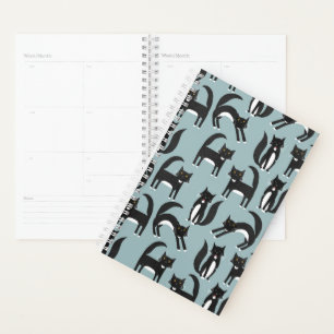 Zwart-wit Tuxedo Cat Planner
