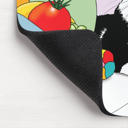 Zwart Wit Tuxedo grappig Kat Muismat (Hoek)