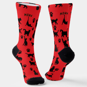 Zwart-wit Tuxedo Kat Gedesignde Sokken Cadeau