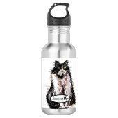 Zwart-wit Tuxedo Kat Katten Waterfles Waterfles (Voorkant)