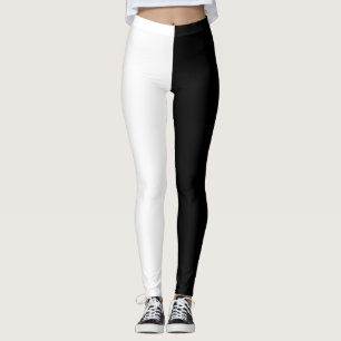 Zwart-wit, twee tonnen leggings