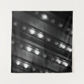 Zwart-wit Twinkle Light-tapijt Wandkleed (Voorkant (horizontaal))