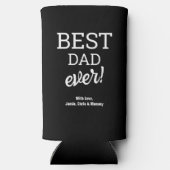 Zwart Wit typografie Custom Best Dad Ever (Achterkant)