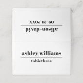 Zwart wit typografie minimalistische bruiloft (Buitenkant ongevouwen)