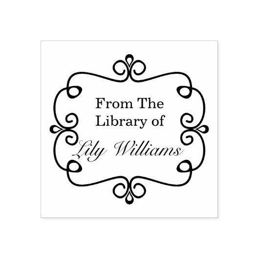 Zwart-wit uit de bibliotheek van Bookplate Rubberstempel (Afrduk)