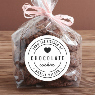 Zwart-wit uit de keuken van ronde sticker