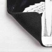 Zwart-wit uit dit wereldruimteschip muismat (Hoek)