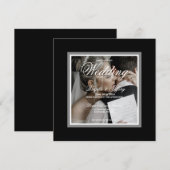 Zwart & wit uitnodiging (Voorkant / Achterkant)