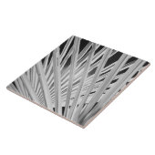 Zwart-wit uitzicht van palmboomschijfjes tegeltje (Zijkant)