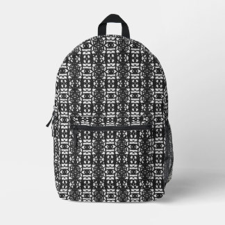 Zwart & wit uniek abstract patroon bedrukte rugzak