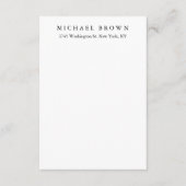 Zwart-wit Uniek Klassiek Elegant Gewoon Laagzand Informatiekaartje (Voorkant)