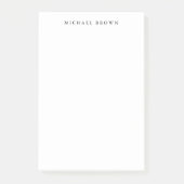 Zwart-wit Uniek Klassiek Elegant Gewoon Laagzand Post-it® Notes (Voorkant)