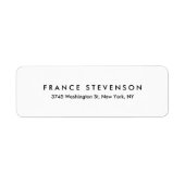 Zwart Wit Uniek Modern Chique Leesbaar Etiket (Voorkant)