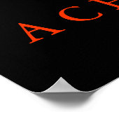 Zwart wit Uniek Motivatie Poster afdrukken (Hoek)