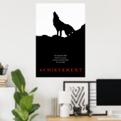 Zwart wit Uniek Motivatie Poster afdrukken (Thuiskantoor)