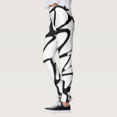 Zwart-wit uniek ontwerp leggings (Links)