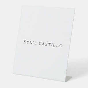 Zwart Wit Unieke Klassieke Professioneel Reclamebord Met Voetstuk