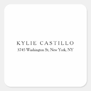 Zwart Wit Unieke Klassieke Professioneel Vierkante Sticker