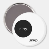 Zwart-wit Vaatwasser Schone Vuile Magnet Magneet (Voorkant / Achterkant)