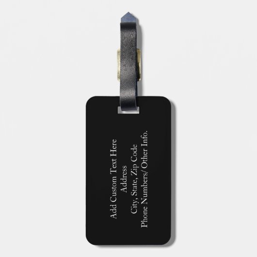 Zwart-wit Vader Word Collage Bagagelabel (Achterkant verticaal)