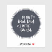 Zwart-wit Vaderdag Circle Sticker (Vel)