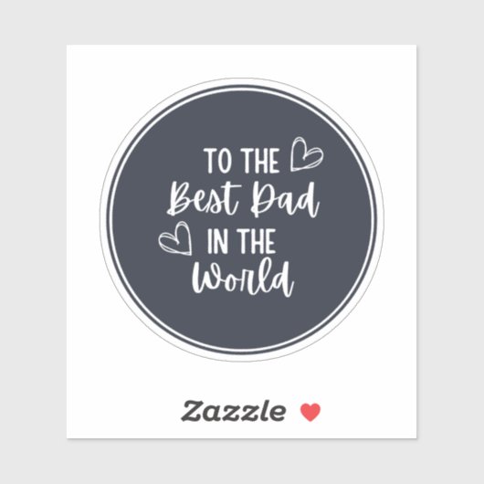 Zwart-wit Vaderdag Circle Sticker (Vel)