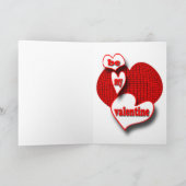 Zwart-wit valentijn feestdagen kaart (Binnen)