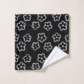 Zwart-wit ventilatorpatroon bad handdoek (Wasdoekje)