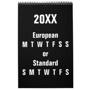 Zwart-wit ~ Veranderbaar jaar Kalender