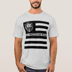 ZWART-WIT VERONTRUSTE PATRIOT VLAG T-SHIRT