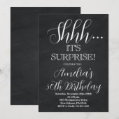 Zwart-wit Verrassingsfeestje Kaart (Voorkant / Achterkant)